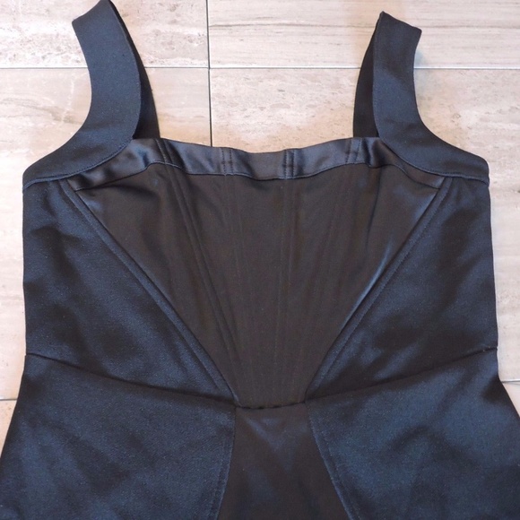 Express Black Tuxedo Midi Dress - Picture 3 of 8